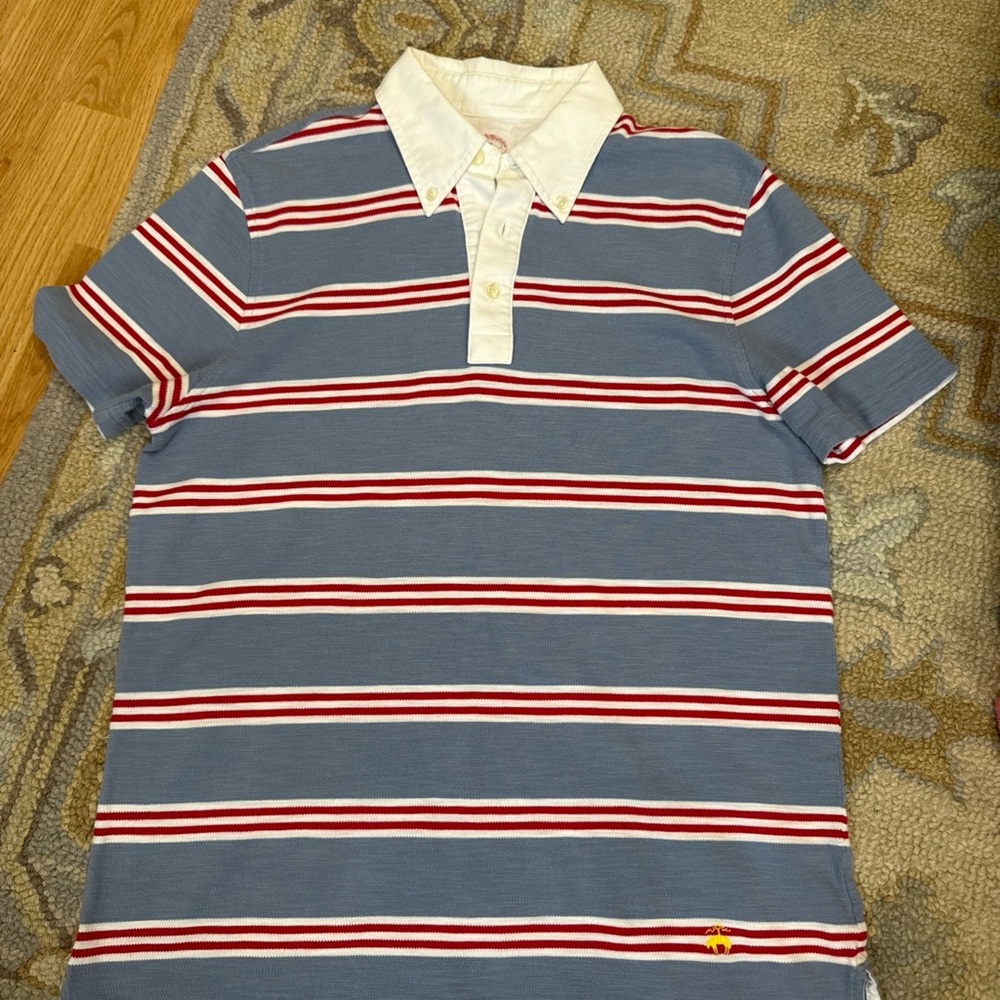 Striped Polo Shirt with Collar